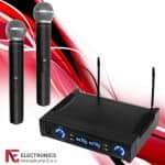 Bežični set, 2 bežična mikrofona i prijemnik, 100 met.