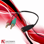 GEMBIRD audio adapter za slušalice 2x3,5mm 3pin to 1x 3,5 mm 4pin (mic/slušalice), CCA-418