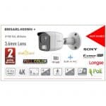 LONGSE Full Color IP Kamera Bullet 4MP 3.6mm 25m IR POE 4000K + Starlight + SD Card Slot + Mikrofon