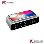 Digitalni sat sa wireless bežičnim punjačem za mobitel