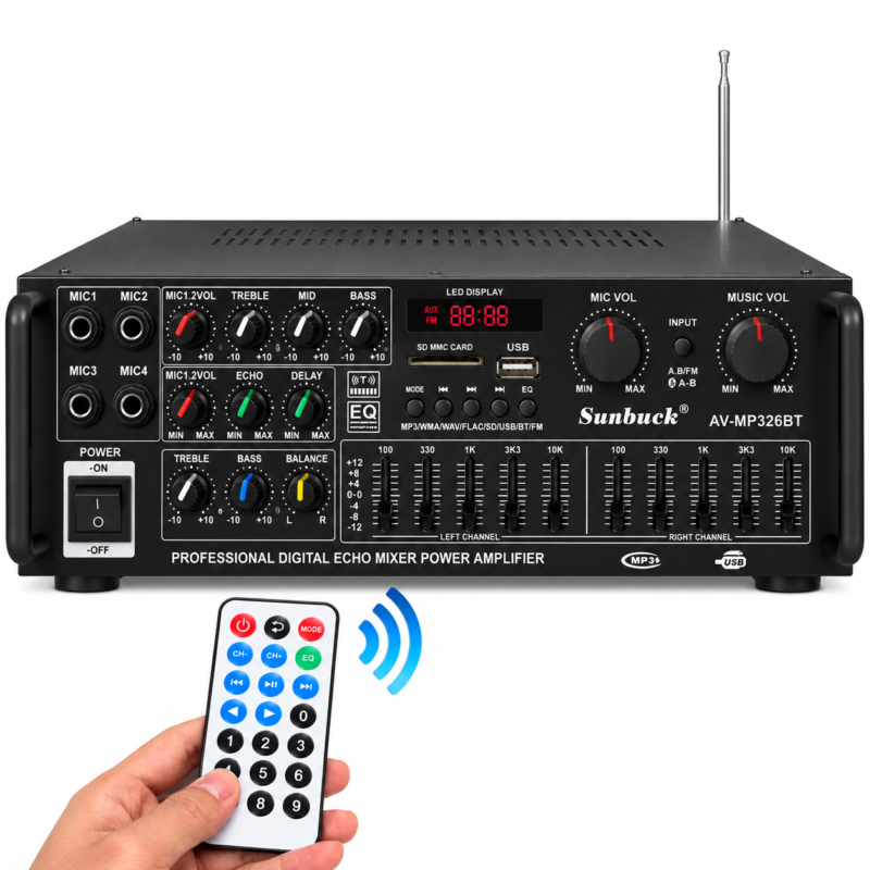 71b5a0ce-2958-42a9-8209-c8c63ba12c21 POJAČALO Q-GF999 SA KARAOKE FUNKCIJOM - Slika 1