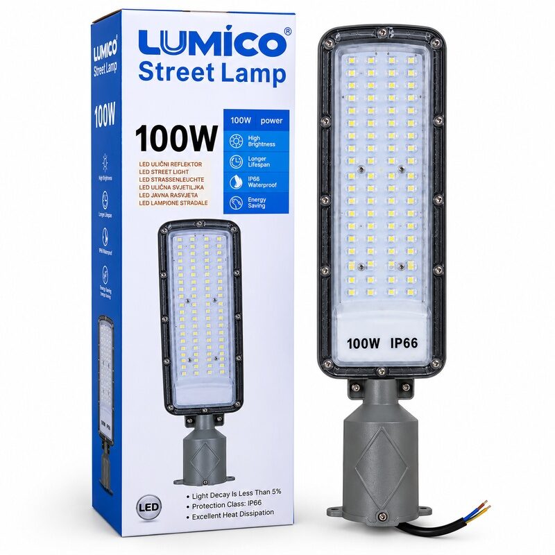 LUMICO_ULOICNI_REFLEKTOR_100W_IP66_800x800 ULIČNI LED REFLEKTOR 100W LUMICO IP66 – ZGLOBNI NOSAČ - Slika 1