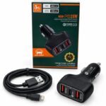 AUTO PUNJAČ ZA MOBILNI TELEFON SA LIGHTNING KABLOM 20W