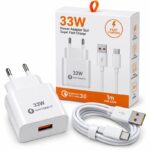 BRZI PUNJAČ 33W USB SA KABLOM 1m
