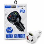 AUTO PUNJAČ ZA MOBILNI TELEFON PD 55W USB + TYPE-C