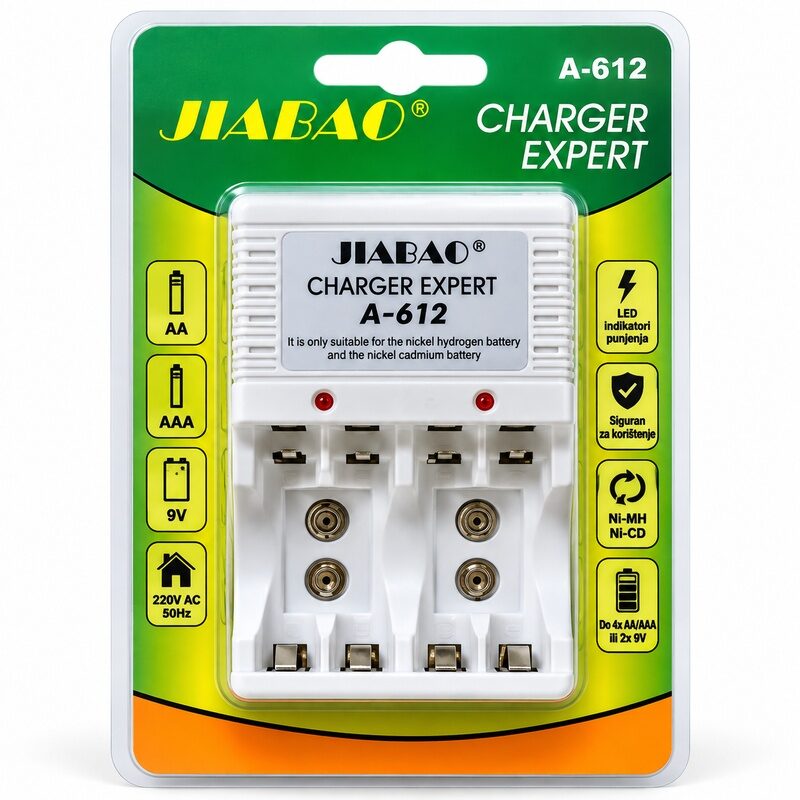 jiabao_a612_punjac PUNJAČ ZA BATERIJE AA / AAA / 9V JIABAO A-612 - Slika 1