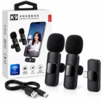 BEŽIČNI MIKROFON K9 ZA MOBILNI TELEFON – 2 MIKROFONA