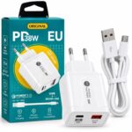 PUNJAČ ZA MOBILNI TELEFON 38W SA MICRO USB KABLOM