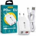 PUNJAČ ZA MOBILNI TELEFON 38W SA TYPE-C KABLOM