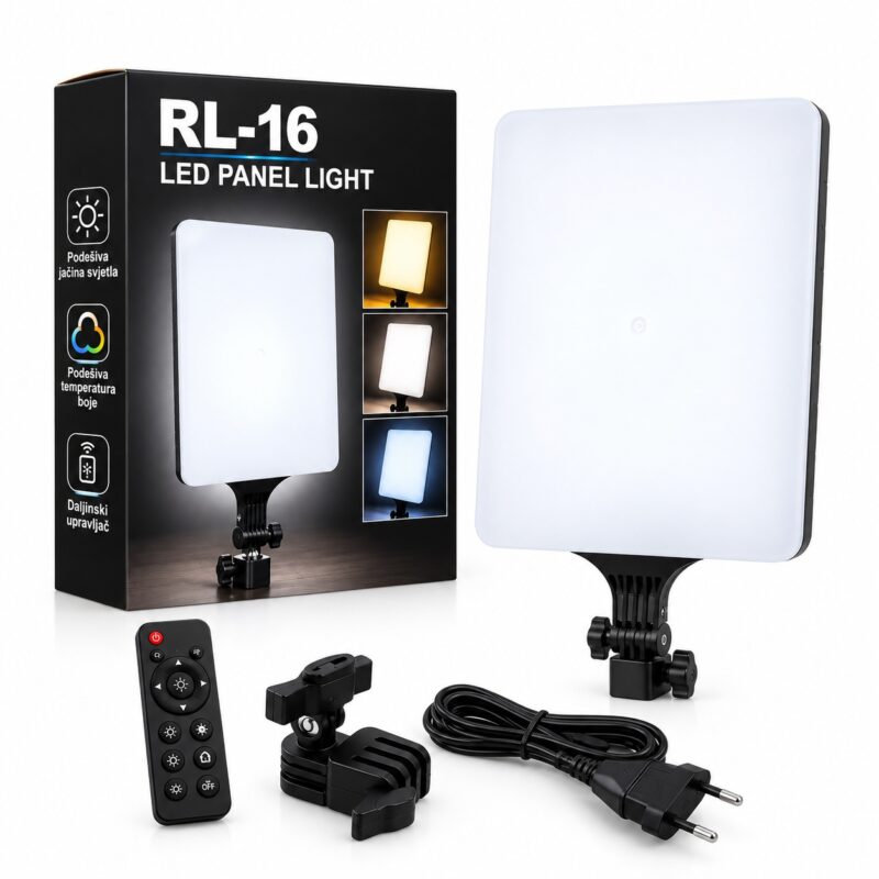 rl16_led_panel_cista_jpg RING LIGHT SVJETLO RL-16 ZA SNIMANJE I FOTOGRAFIJU - Slika 1