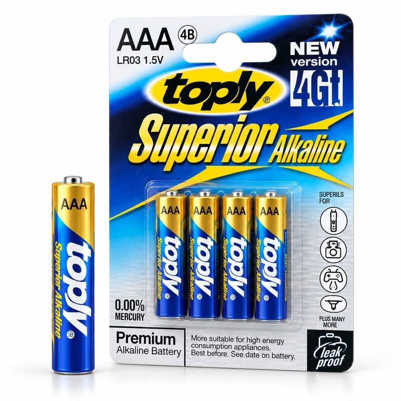 toply_superior_aaa_4kom_jedna_baterija ALKALNA BATERIJA TOPLY SUPERIOR 1.5V AAA - Slika 1